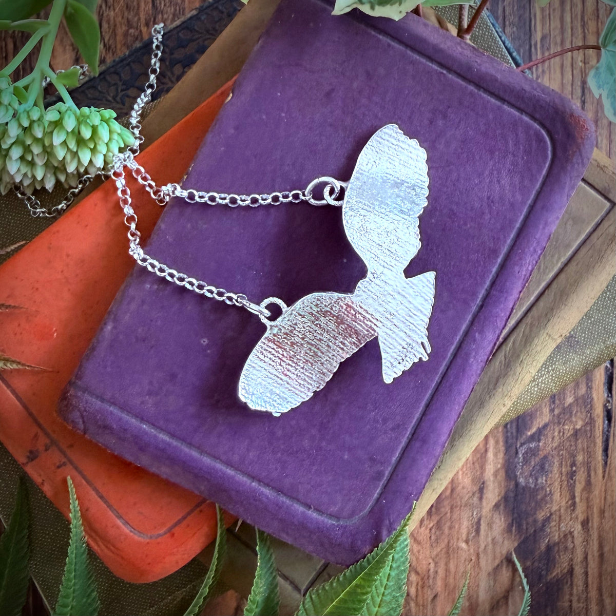 Silver owl necklace