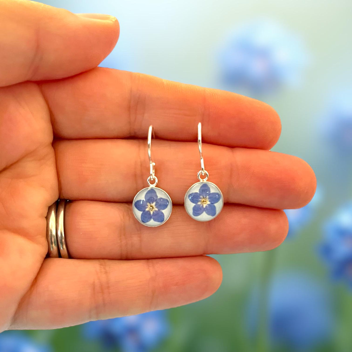 Forget me not earrings