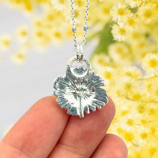 Silver and 24k gold daisy