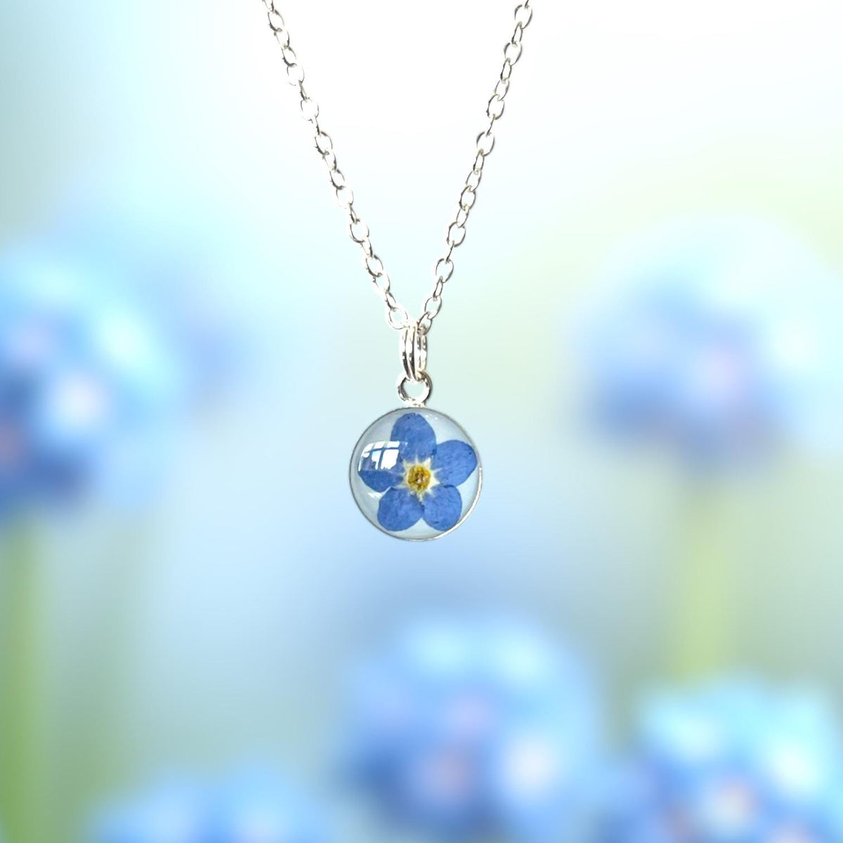 Forget me not necklace