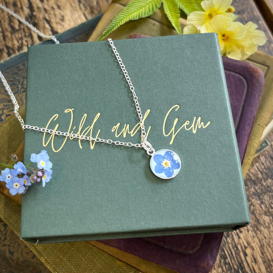 Forget me not necklace